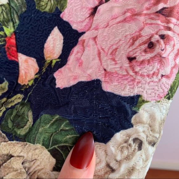 Women's Blugirl Blumarine Sleeveless Multicolor Rose Floret Dress, Small - Picture 11 of 14